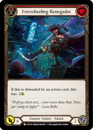 Freewheeling Renegades (Red) (OUT210) [Outsiders] Rainbow Foil - Deck Out Gaming