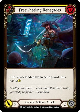 Freewheeling Renegades (Yellow) (OUT211) [Outsiders] - Deck Out Gaming