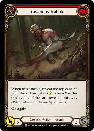 Ravenous Rabble (Red) (OUT213) [Outsiders] - Deck Out Gaming