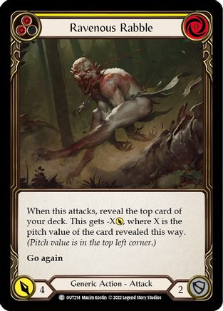 Ravenous Rabble (Yellow) (OUT214) [Outsiders] - Deck Out Gaming