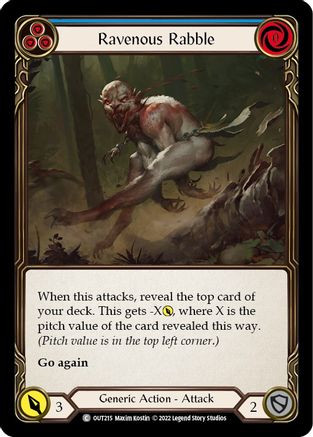 Ravenous Rabble (Blue) (OUT215) [Outsiders] - Deck Out Gaming