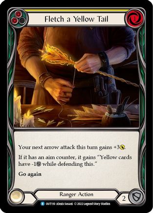 Fletch a Yellow Tail (Yellow) (OUT110) [Outsiders] Rainbow Foil - Deck Out Gaming