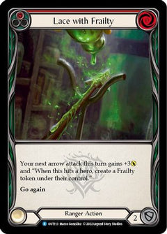 Lace with Frailty (Red) (OUT113) [Outsiders] Rainbow Foil - Deck Out Gaming