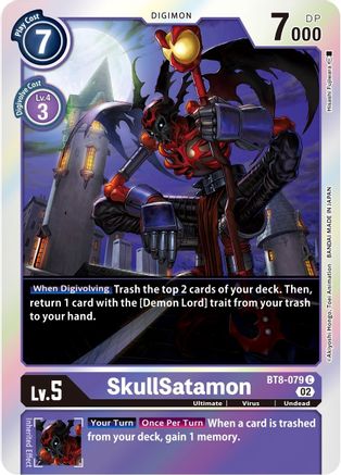 SkullSatamon (Alternate Art) (BT8-079) [Starter Deck 14: Beelzemon Advanced Deck Set] Foil - Deck Out Gaming
