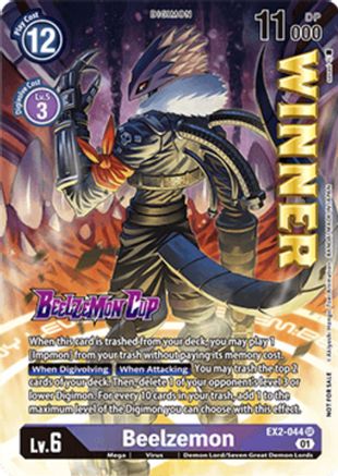 Beelzemon (Beelzemon Cup Winner) (EX2-044) [Starter Deck 14: Beelzemon Advanced Deck Set Pre-Release Cards] Foil - Deck Out Gaming