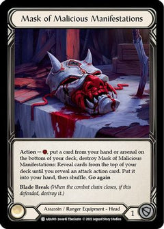 Mask of Malicious Manifestations (ARA003) [Blitz Deck: Outsiders - Arakni] - Deck Out Gaming