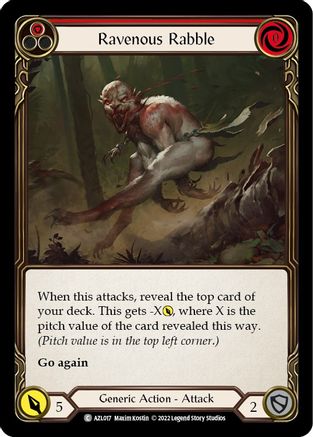 Ravenous Rabble (Red) (AZL017) [Blitz Deck: Outsiders - Azalea] - Deck Out Gaming