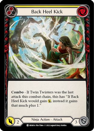 Back Heel Kick (Yellow) (BEN014) [Blitz Deck: Outsiders - Benji] - Deck Out Gaming