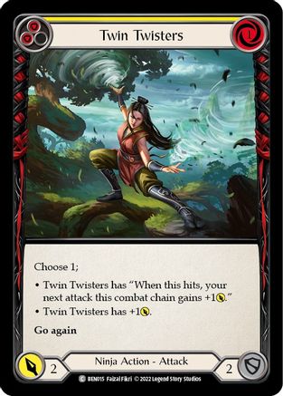Twin Twisters (Yellow) (BEN015) [Blitz Deck: Outsiders - Benji] - Deck Out Gaming