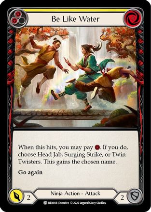 Be Like Water (Yellow) (BEN018) [Blitz Deck: Outsiders - Benji] - Deck Out Gaming