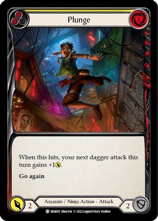 Plunge (Yellow) (BEN019) [Blitz Deck: Outsiders - Benji] - Deck Out Gaming