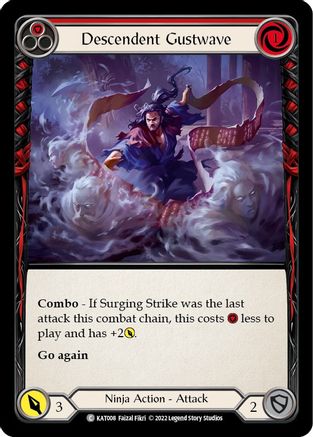 Descendent Gustwave (Red) (KAT008) [Blitz Deck: Outsiders - Katsu] - Deck Out Gaming