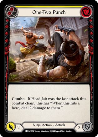 One-Two Punch (Yellow) (KAT016) [Blitz Deck: Outsiders - Katsu] - Deck Out Gaming