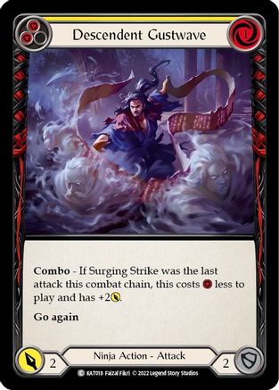 Descendent Gustwave (Yellow) (KAT018) [Blitz Deck: Outsiders - Katsu] - Deck Out Gaming