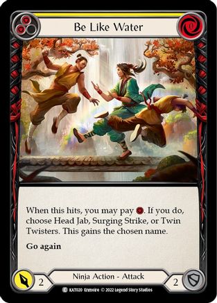 Be Like Water (Yellow) (KAT020) [Blitz Deck: Outsiders - Katsu] - Deck Out Gaming