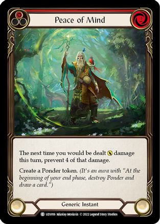 Peace of Mind (Red) (UZU016) [Blitz Deck: Outsiders - Uzuri] - Deck Out Gaming