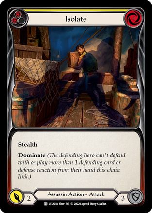 Isolate (Yellow) (UZU018) [Blitz Deck: Outsiders - Uzuri] - Deck Out Gaming