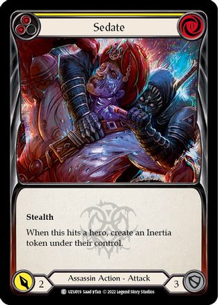 Sedate (Yellow) (UZU019) [Blitz Deck: Outsiders - Uzuri] - Deck Out Gaming