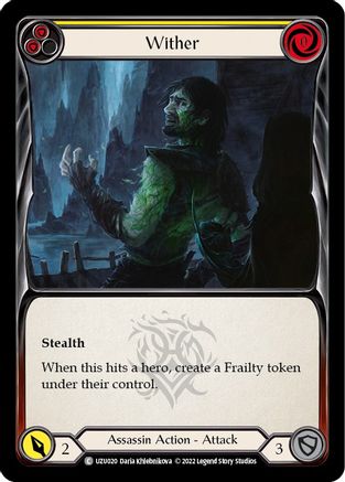 Wither (Yellow) (UZU020) [Blitz Deck: Outsiders - Uzuri] - Deck Out Gaming