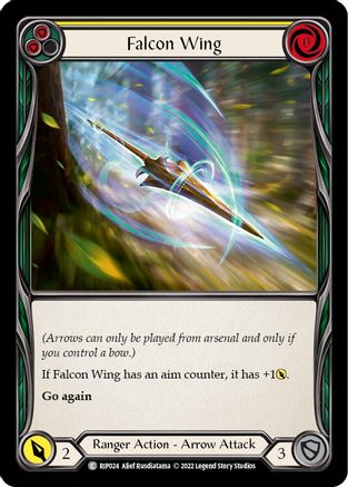 Falcon Wing (Yellow) (RIP024) [Blitz Deck: Outsiders - Riptide] - Deck Out Gaming