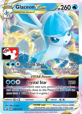 Glaceon VSTAR (SWSH197) [Prize Pack Series Cards] Holofoil - Deck Out Gaming