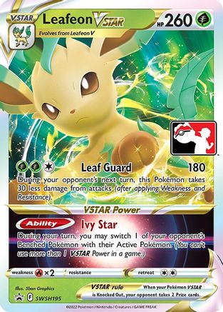 Leafeon VSTAR (SWSH195) [Prize Pack Series Cards] Holofoil - Deck Out Gaming