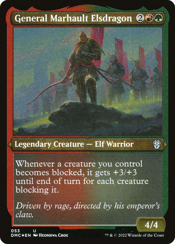 General Marhault Elsdragon (53) [Dominaria United Commander] etched - Deck Out Gaming