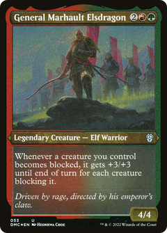 General Marhault Elsdragon (53) [Dominaria United Commander] etched - Deck Out Gaming