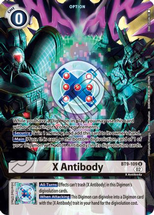 X Antibody (Alternate Art) (BT9-109) [Starter Deck 14: Beelzemon Advanced Deck Set] Foil - Deck Out Gaming