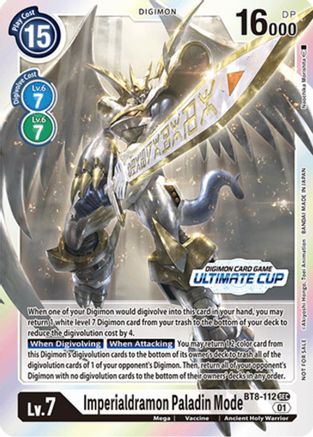 Imperialdramon Paladin Mode (Ultimate Cup 2023) (BT8-112) [New Awakening] Foil - Deck Out Gaming