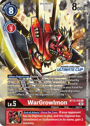 WarGrowlmon (Ultimate Cup) (BT12-016) [Across Time] - Deck Out Gaming