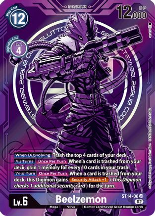 Beelzemon - ST14-08 (Alternate Art) (ST14-08) [Starter Deck 14: Beelzemon Advanced Deck Set] Foil - Deck Out Gaming