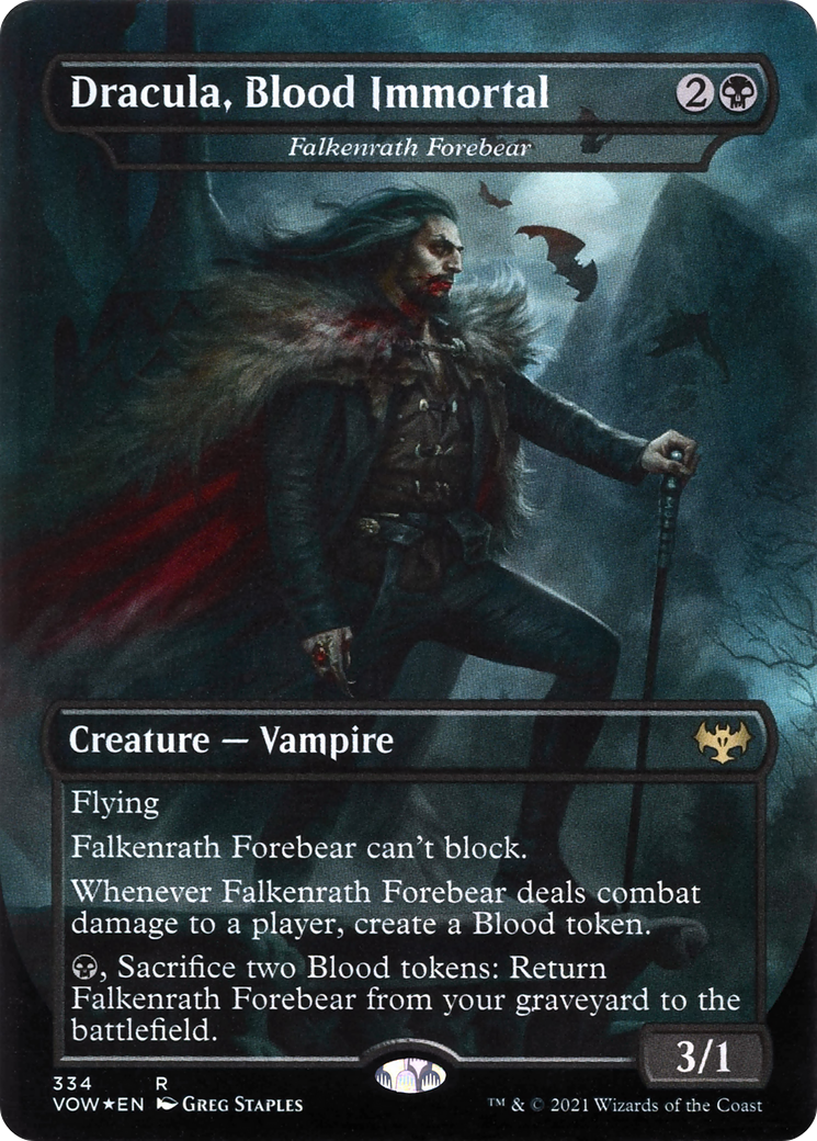 Dracula, Blood Immortal - Falkenrath Forebear (334) [Innistrad: Crimson Vow] foil - Deck Out Gaming