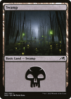 Swamp (287) (287) [Kamigawa: Neon Dynasty] foil - Deck Out Gaming