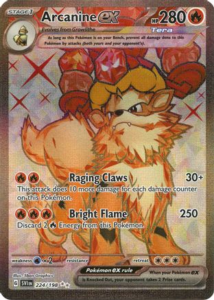 Arcanine ex - 224/198 (224) [SV01: Scarlet & Violet Base Set] Holofoil - Deck Out Gaming