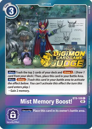 Mist Memory Boost! (Judge Pack 3) (BT8-108) [New Awakening] Foil - Deck Out Gaming