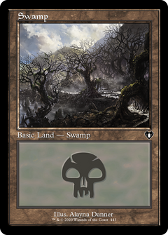 Swamp (443) (Retro Frame) (443) [Commander Masters] - Deck Out Gaming