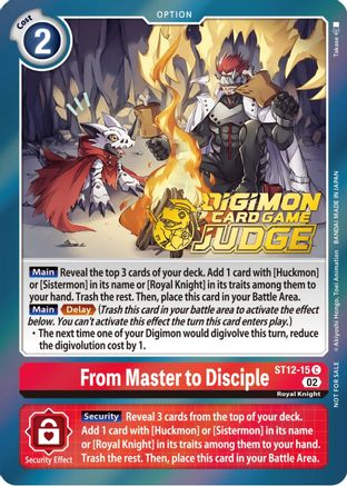 From Master to Disciple (Judge Pack 3) (ST12-15) [Starter Deck 12: Jesmon] Foil - Deck Out Gaming