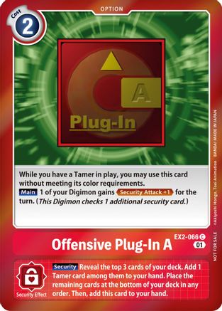 Offensive Plug-In A (Event Pack 4) (EX2-066) [Digital Hazard] Foil - Deck Out Gaming