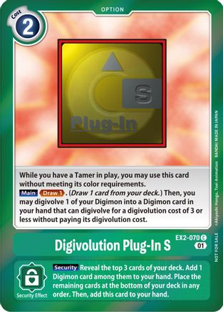 Digivolution Plug-In S (Event Pack 4) (EX2-070) [Digital Hazard] Foil - Deck Out Gaming