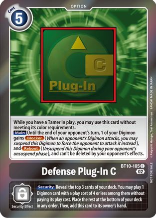 Defense Plug-In C (Event Pack 4) (BT10-105) [Xros Encounter] Foil - Deck Out Gaming