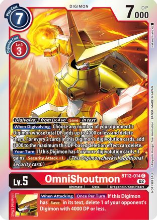 OmniShoutmon (Box Topper) (BT12-014) [Across Time] Foil - Deck Out Gaming