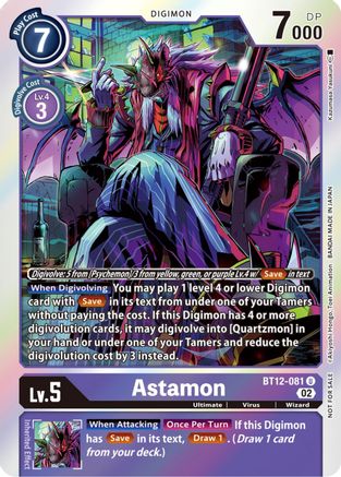 Astamon (Box Topper) (BT12-081) [Across Time] Foil - Deck Out Gaming