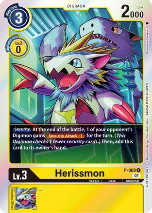 Herissmon - P-068 (Limited Card Pack) (P-068) [Digimon Promotion Cards] Foil - Deck Out Gaming