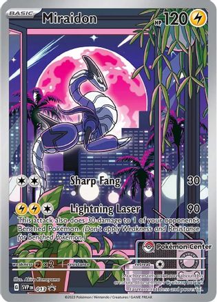Miraidon - 013 (Pokemon Center Exclusive) (13) [SV: Scarlet & Violet Promo Cards] Holofoil - Deck Out Gaming