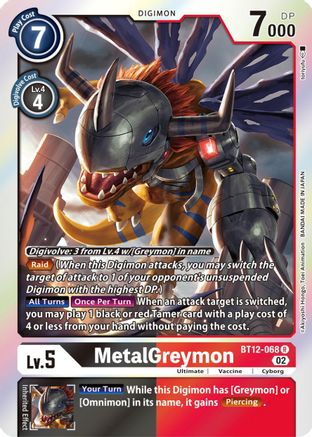 MetalGreymon (BT12-068) [Across Time] Foil - Deck Out Gaming