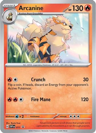 Arcanine - 011 (11) [SV: Scarlet & Violet Promo Cards] Holofoil - Deck Out Gaming