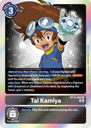 Tai Kamiya (BT12-095) [Across Time] Foil - Deck Out Gaming