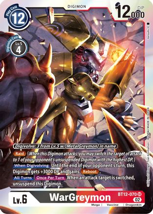 WarGreymon (BT12-070) [Across Time] Foil - Deck Out Gaming