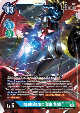 Imperialdramon: Fighter Mode (BT12-031) [Across Time] Foil - Deck Out Gaming